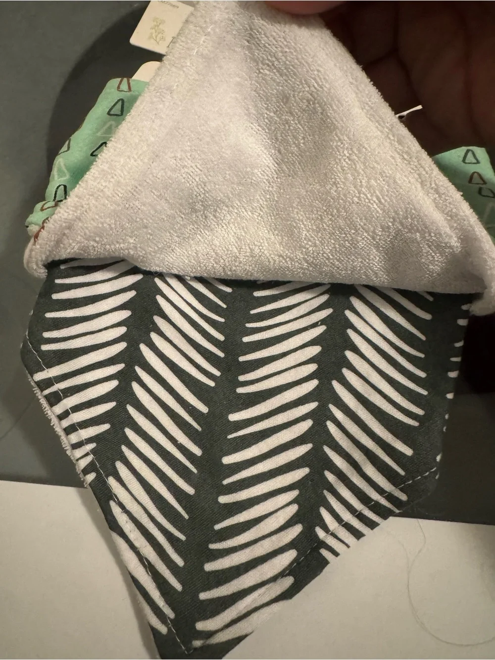 Unbranded Kids Cotton Bandana Bibs - Blue & Mint Mix (3 Pack)